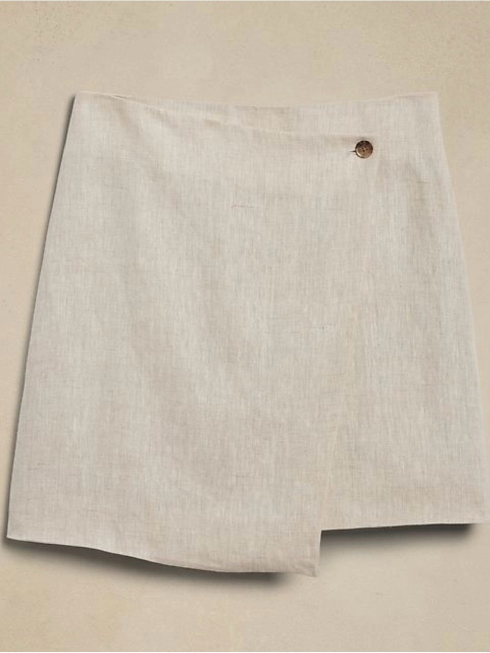 Banana Republic Neutral Beige Wrap Mini Skirt